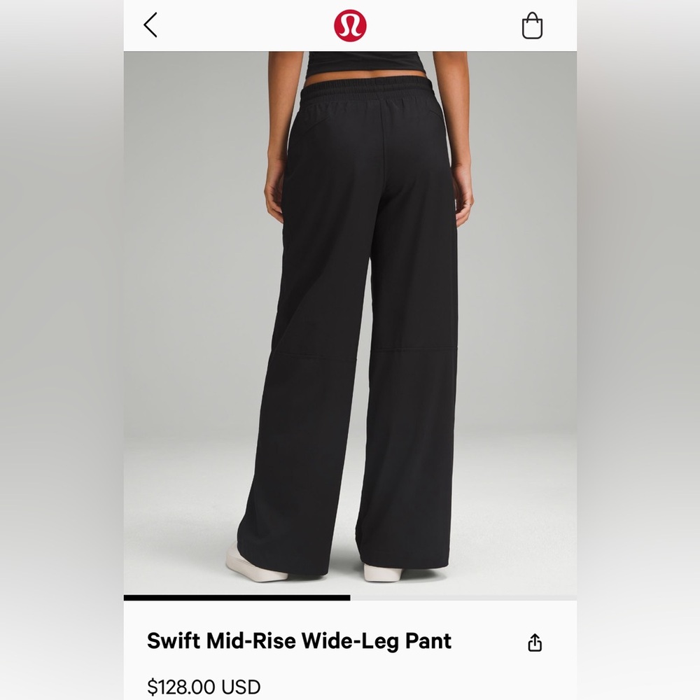 NWT Swift Wide-leg Mid-Rise Pant